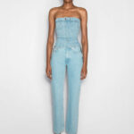 SIDE LACED STRAIGHT JEANS