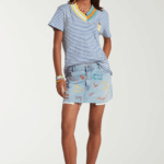BEADED DENIM SKIRT