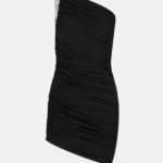 CRYSTAL CLAW DRAPED MINI DRESS