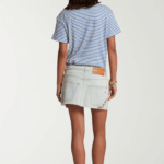 BEADED DENIM SKIRT