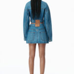 WRAPPED DENIM SKIRT