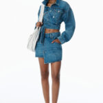 WRAPPED DENIM SKIRT