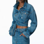 WRAPPED DENIM SKIRT