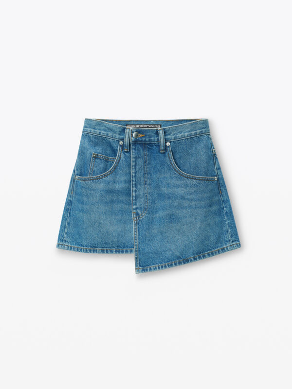 WRAPPED DENIM SKIRT