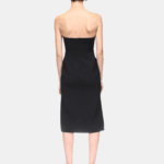 SPECKLED CRYSTAL EMBROIDERY MIDI DRESS
