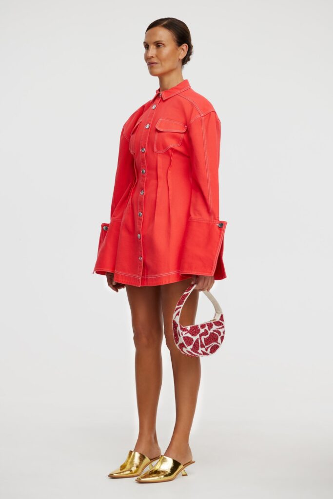 acler dales mini dress Acler Dales Mini Dress in Chilli
