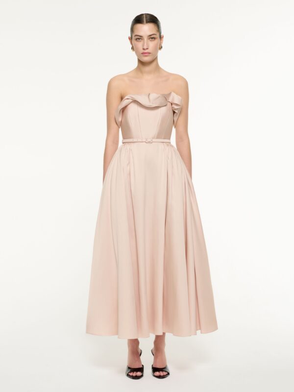 RUFFLE MIDI DRESS