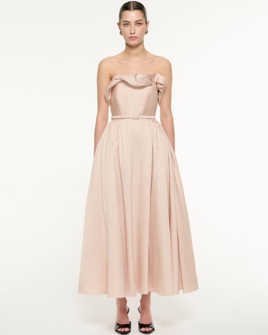 RUFFLE MIDI DRESS