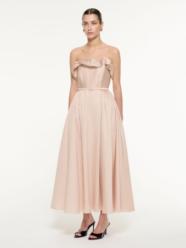 RUFFLE MIDI DRESS