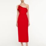 FLOWER DRAPED MIDI DRESS
