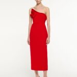 FLOWER DRAPED MIDI DRESS