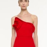 FLOWER DRAPED MIDI DRESS