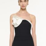 FLOWER DRAPE MINI DRESS