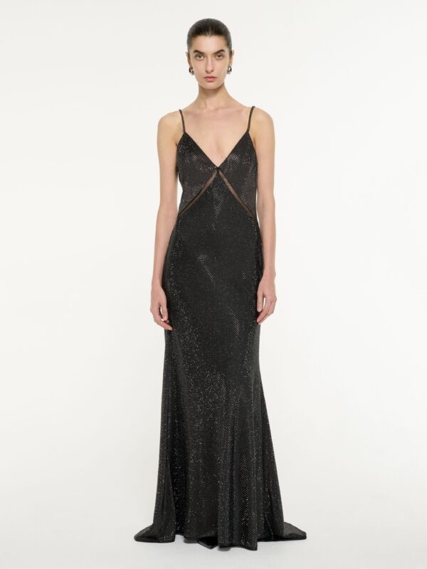 SATIN DIAMENTE GOWN