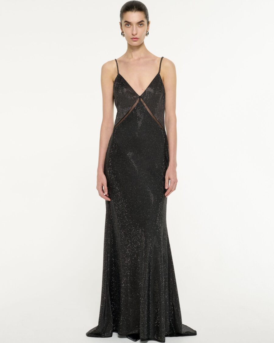SATIN DIAMENTE GOWN