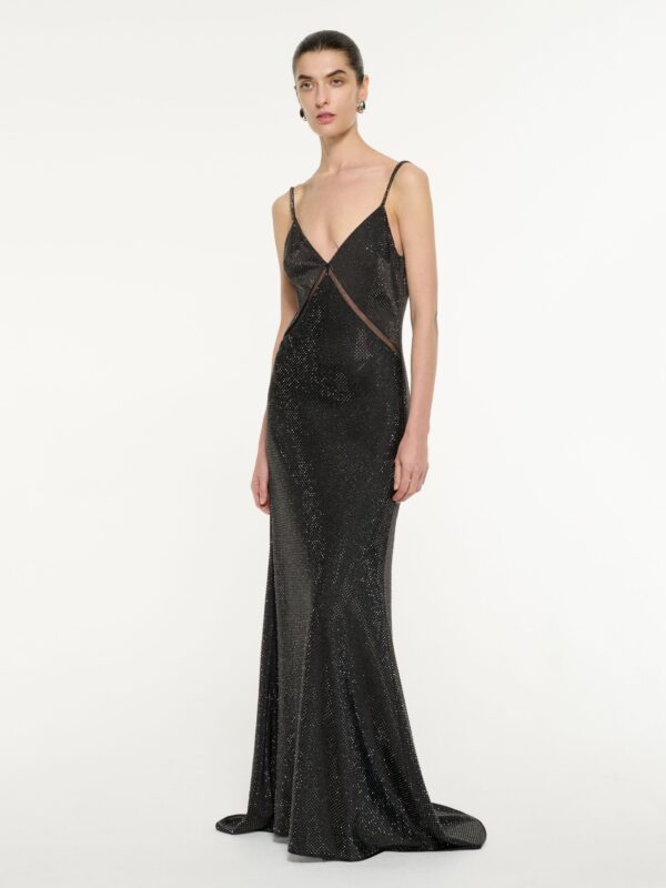 SATIN DIAMENTE GOWN