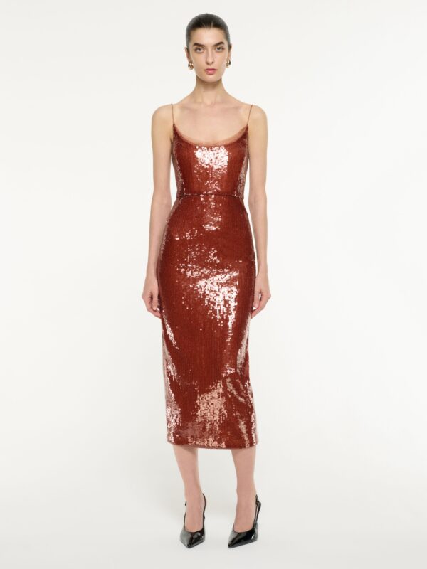 SEQUIN MIDI DRESS