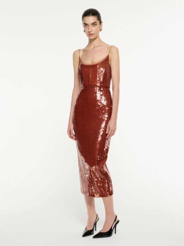 SEQUIN MIDI DRESS