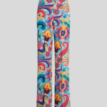 SILK TROUSERS WITH FLORAL PRINT