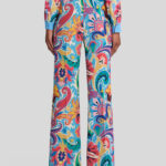 SILK TROUSERS WITH FLORAL PRINT