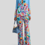 SILK TROUSERS WITH FLORAL PRINT
