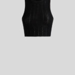 KNIT CROP TOP WITH PUNCHED DETAIL