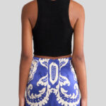KNIT CROP TOP WITH PUNCHED DETAIL