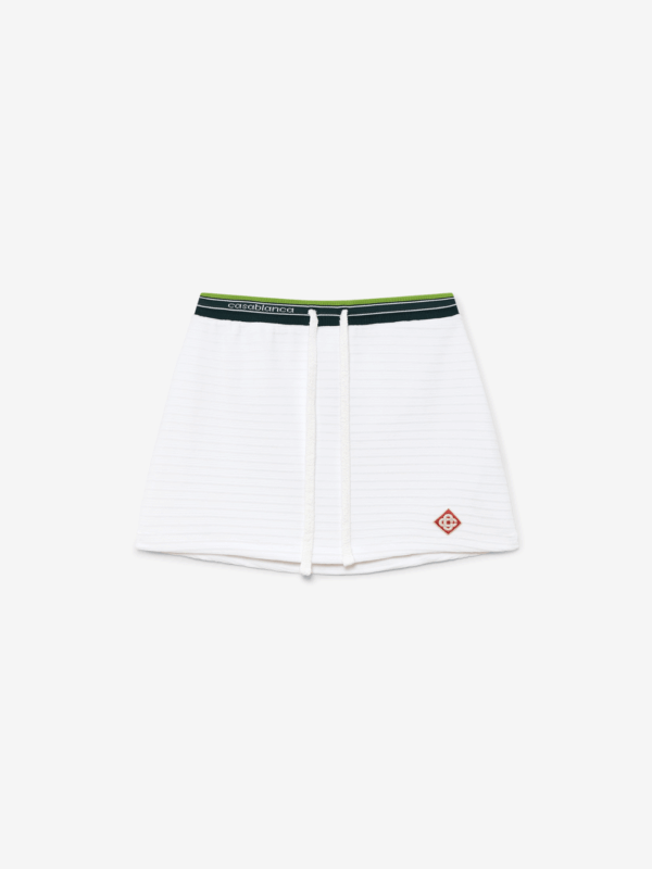 TEXTURED VELOUR TENNIS SKIRT