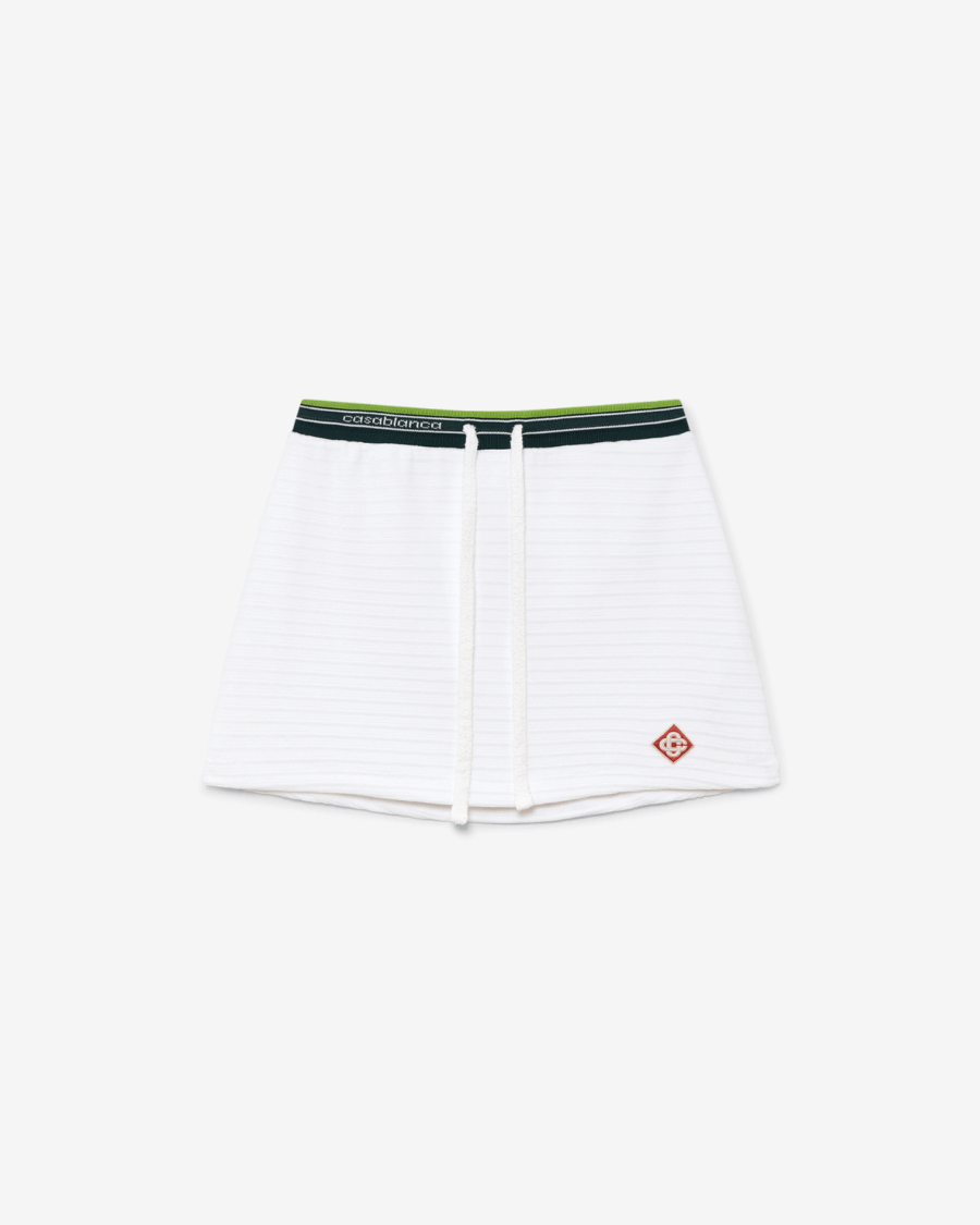 TEXTURED VELOUR TENNIS SKIRT