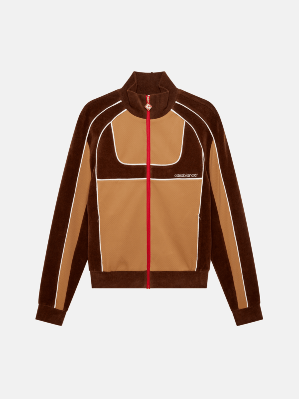 CHENILLE PANELLED TRACK JACKET