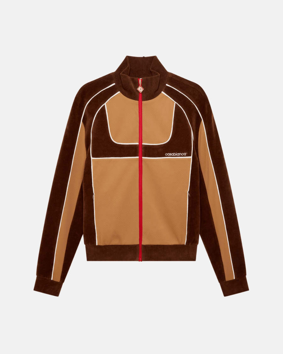 CHENILLE PANELLED TRACK JACKET