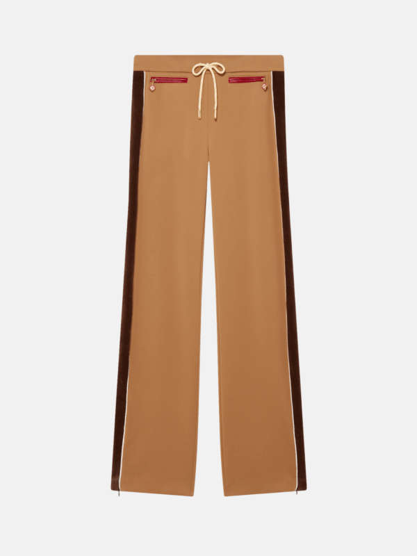 CHENILLE PANELLED TRACK PANTS