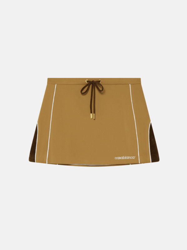 CHENILLE PANELLED MINI SKIRT