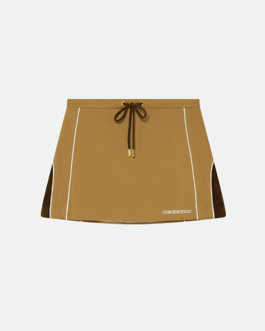 CHENILLE PANELLED MINI SKIRT