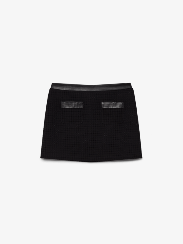 OPEN WEAVE TAILORED SKIRT