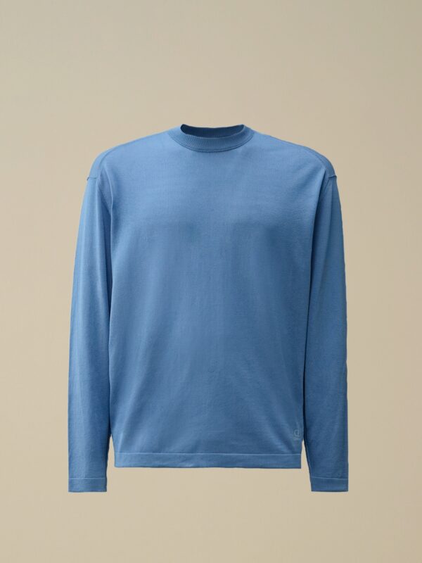LISLE THREAD CREWNECK LOGO KNIT