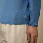 LISLE THREAD CREWNECK LOGO KNIT