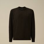 LISLE THREAD CREWNECK LOGO KNIT