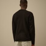 LISLE THREAD CREWNECK LOGO KNIT