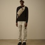 LISLE THREAD CREWNECK LOGO KNIT