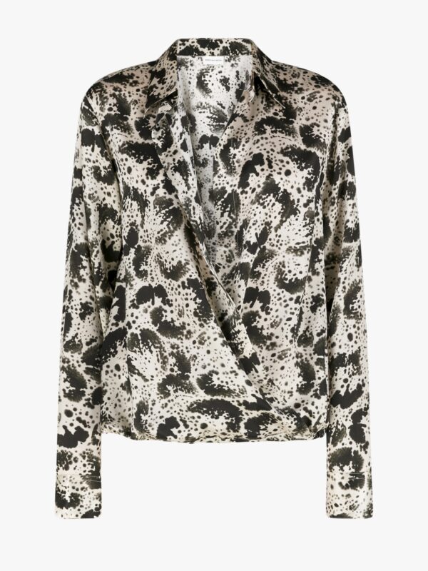 PRINTED WRAP SHIRT
