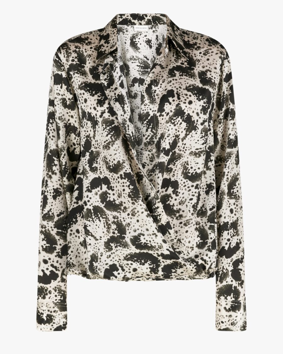 PRINTED WRAP SHIRT