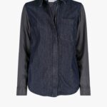 LIGHT DENIM CONTRSTED SHIRT