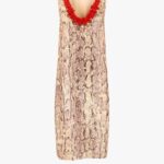 V NECK MIDI DRESS