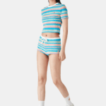 STRIPED TOWELLING TOP