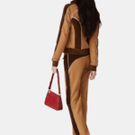 CHENILLE PANELLED TRACK PANTS