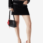 OPEN WEAVE TAILORED SKIRT