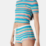 STRIPED TOWELLING TOP
