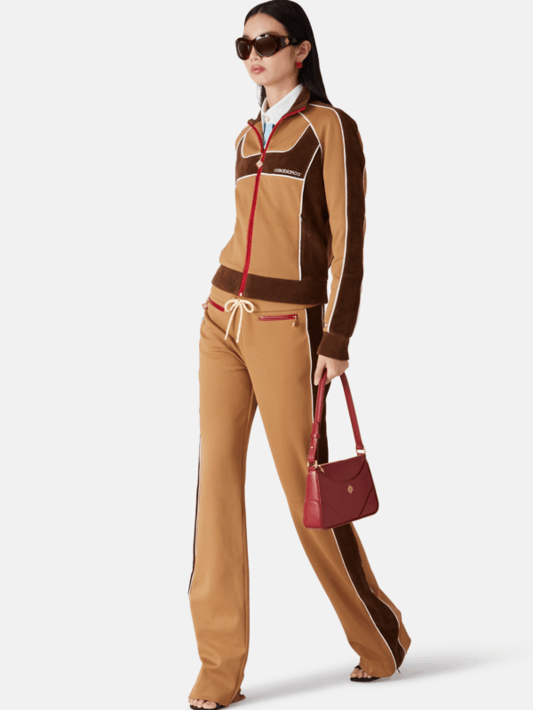 CHENILLE PANELLED TRACK PANTS