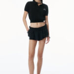 MESH CROPPED POLO